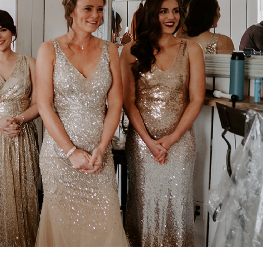 Gold Sequin Ombre Maxi Dress